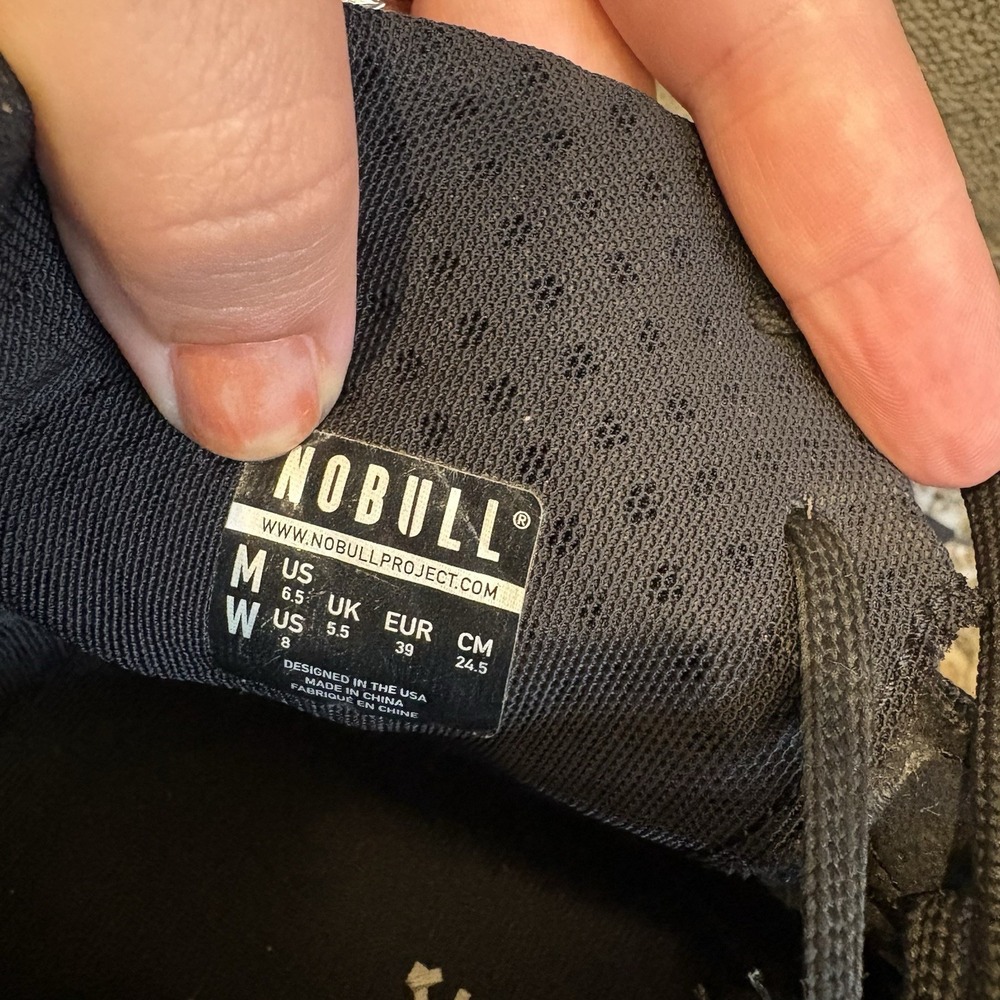 Nobull Outwork Edge Unisex M6.5/W8 Training Shoes Black Mesh High Top Sneakers - Picture 9 of 10